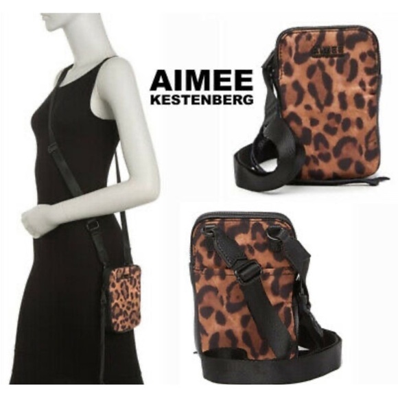 Aimee Kestenberg Handbags - Aimee Kestenberg Just Saying in Jungle Leopard Nylon Adjustable Crossbody Bag